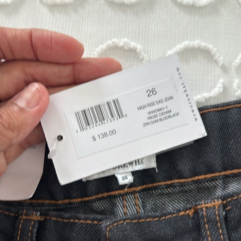 NWT high rise dad Jean raw hem - Picture 4 of 6